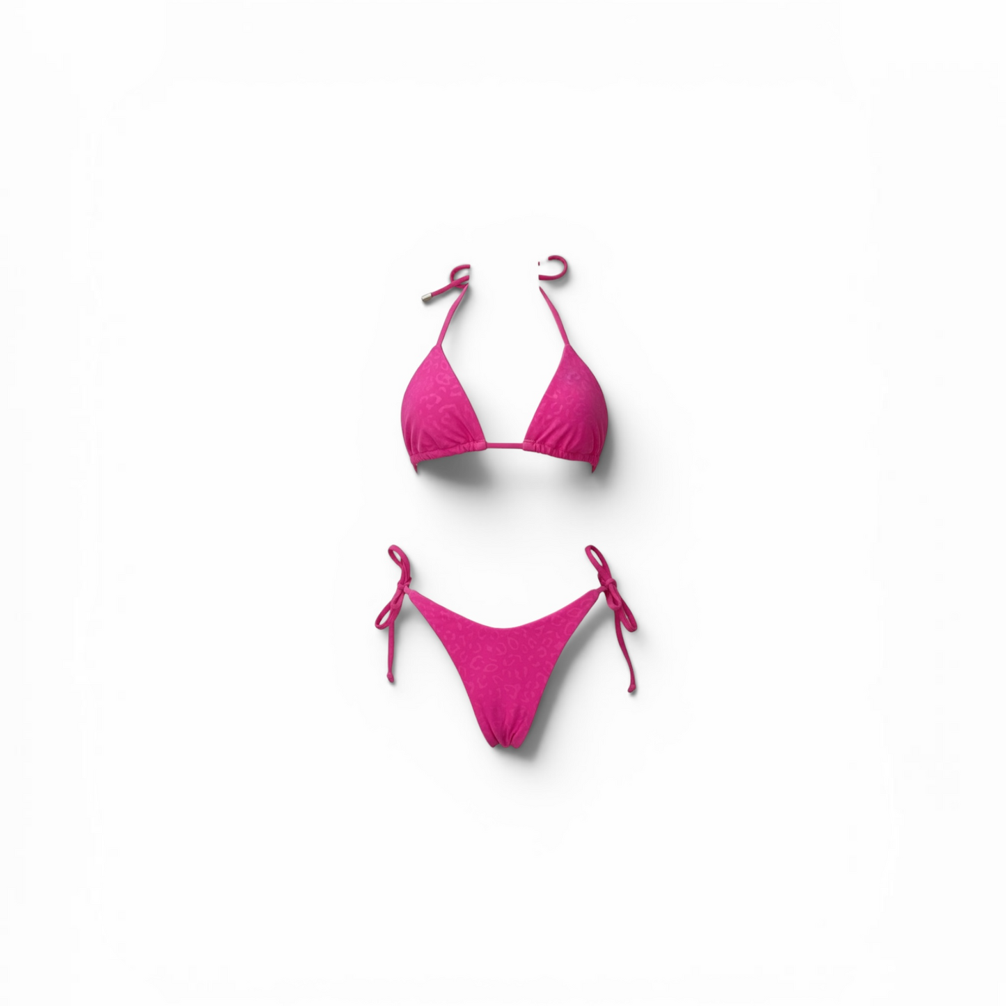 “Pink leopard Triangle top” -handmade