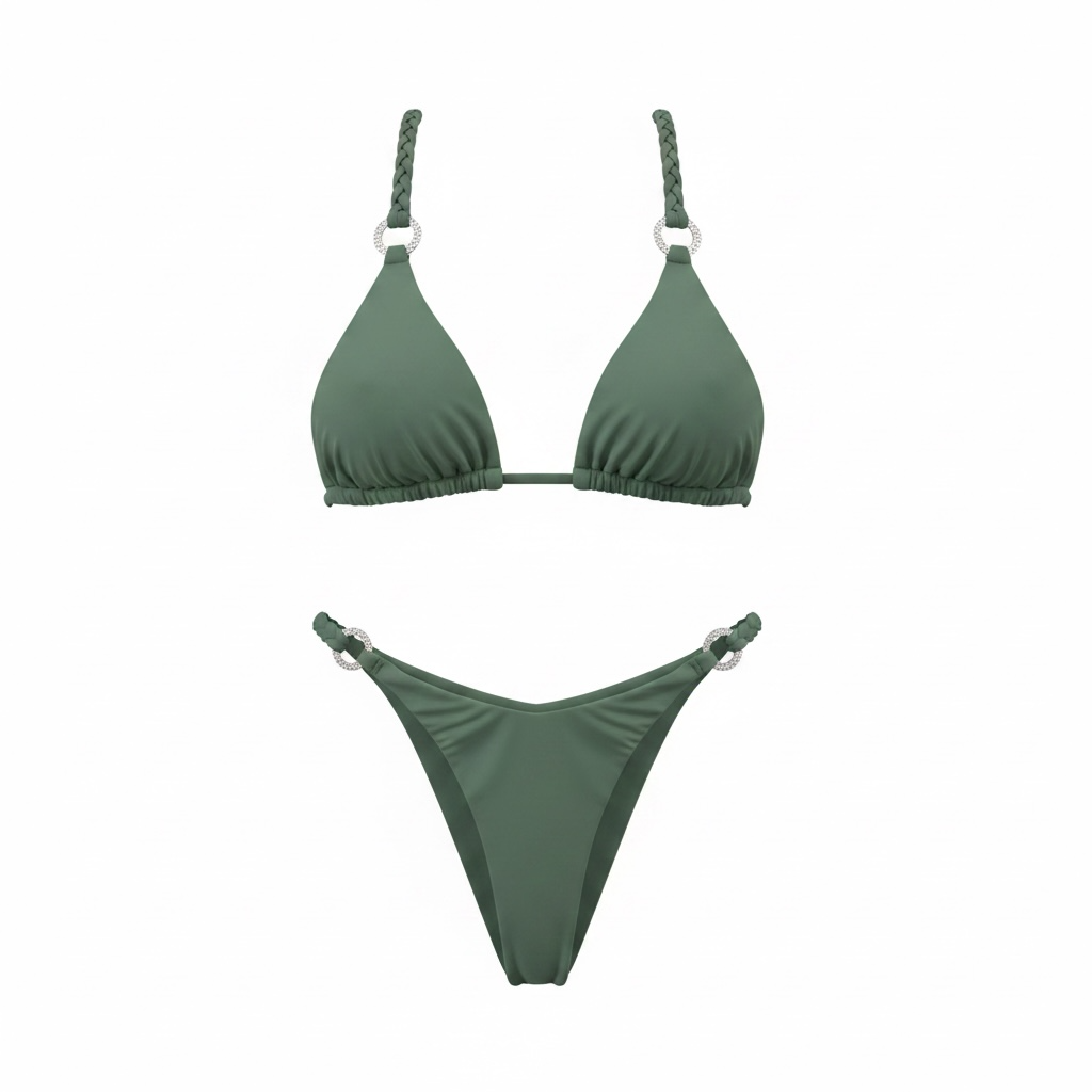 “Sage Braided Bottom” -Handmade