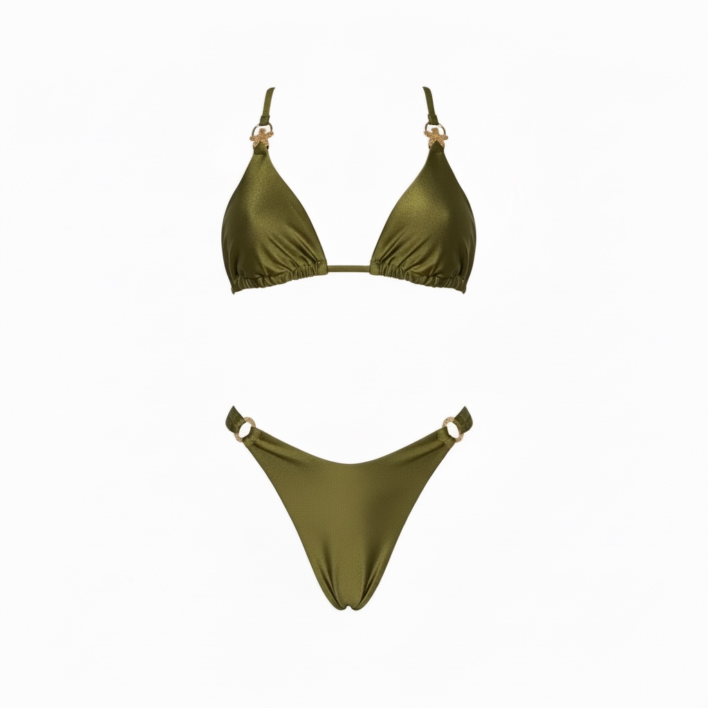 “Olive Triangle Top” -Handmade