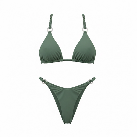 “Sage Braided Bottom” -Handmade