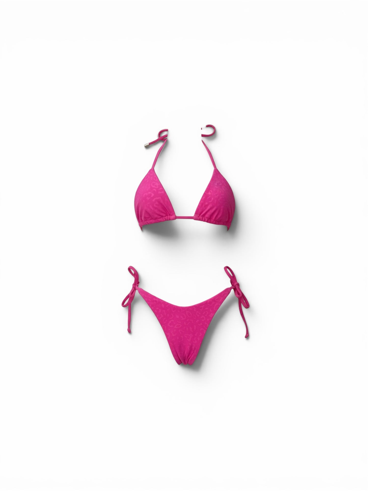 “Pink leopard Triangle top” -handmade