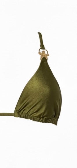 “Olive Triangle Top” -Handmade