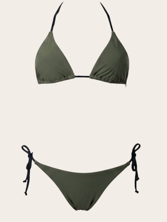 “Matte Olive Side Tie Bottom”-Handmade