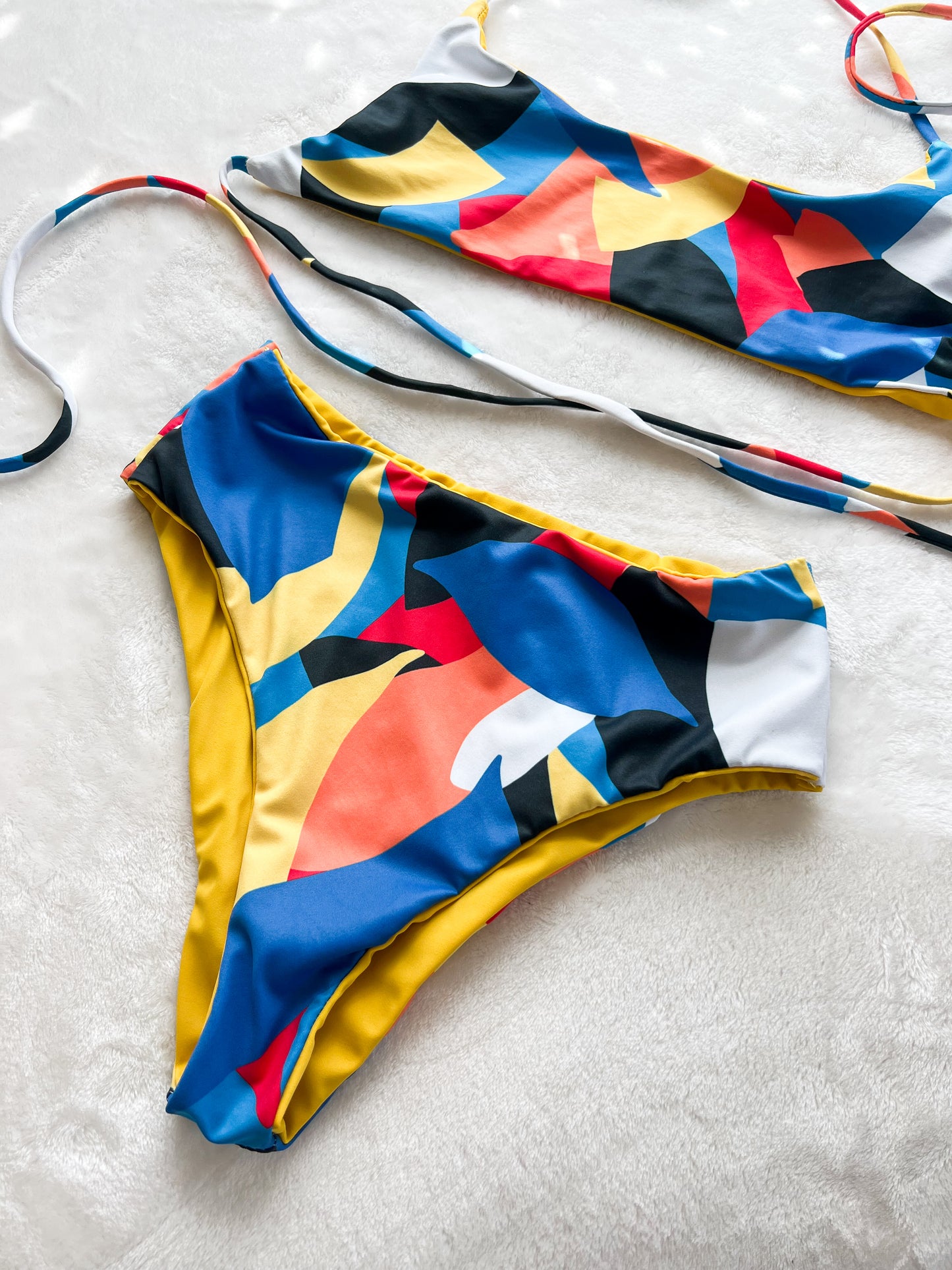 "Artsy" Hi-Rise Bikini Bottom w/ Cheeky Cut - Limited Stock!