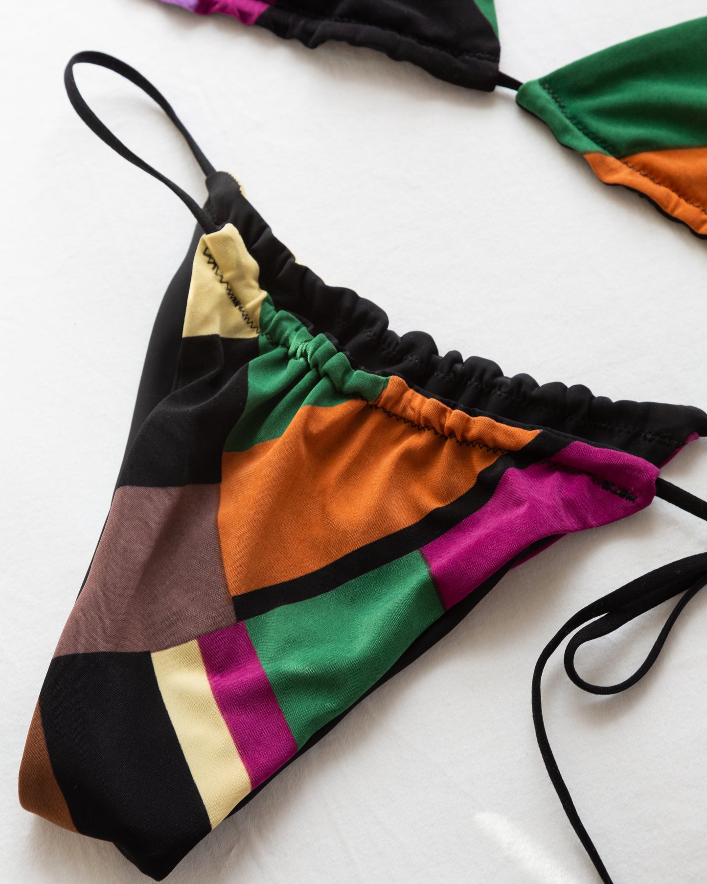 "Morocco" Color Blocked Brazilian Bikini Bottom - Limited Stock!